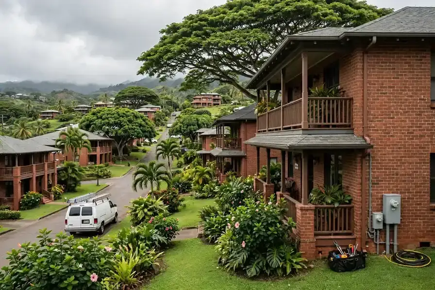 Kahului, HI — the metro skyline and landscape
