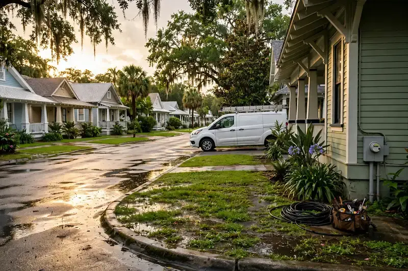Pensacola, FL — the metro skyline and landscape